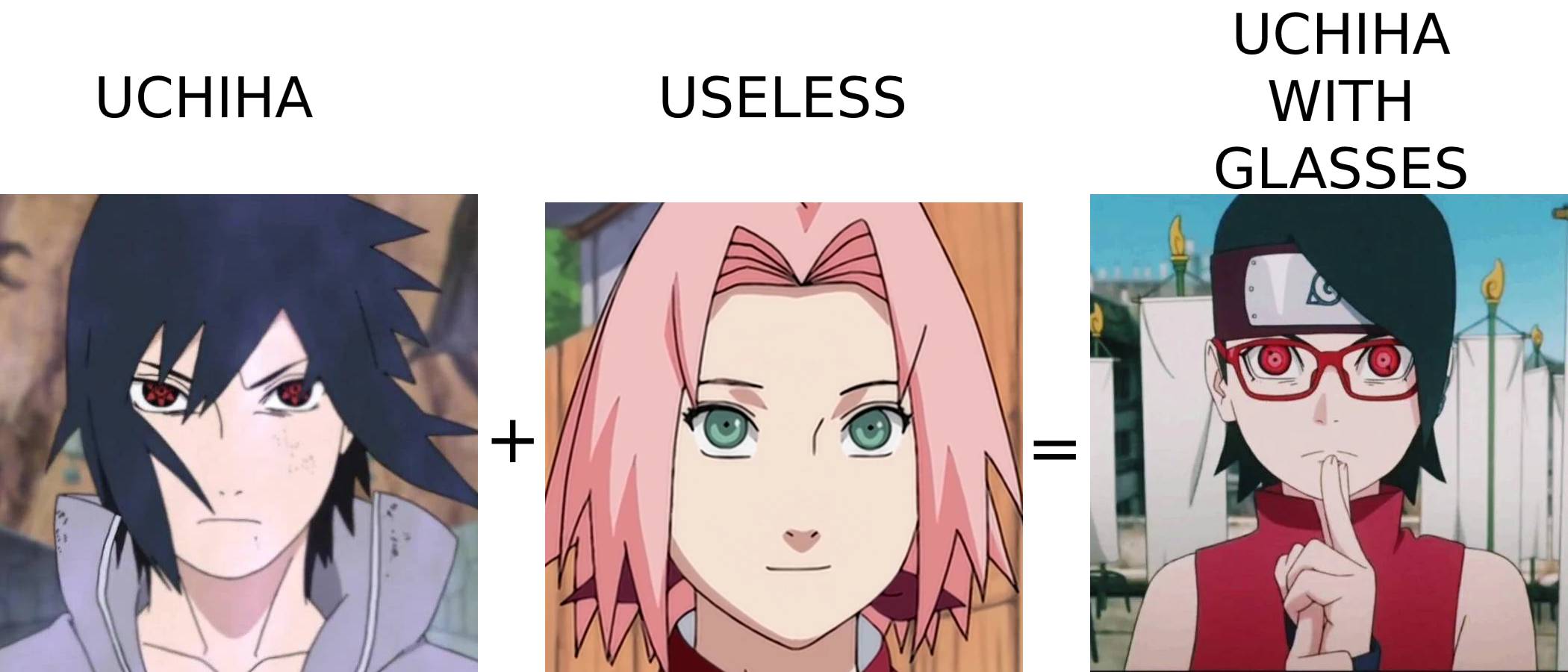 meme of sasuke uchiha and sakura and sarada uchiha 